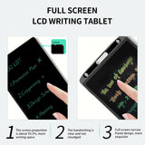 LCD Writing Tablet for Adult: 6.5 Inch Mini Full Screen Drawing Board Reusable Digital Notepad Portable Use for Office Study Teaching YOLIPULI