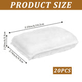 20 Pcs Wood Stain Applicator Pads, Wood Lint and Snag Free Applicator Pads Reusable Fiber Staining Pad Square Thick Rags Cloth for Wood Stain and Oil Based Finishes, White FMOACEN