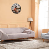 Custom Wall Clock with Picture Image Photo 15 Inch Personalized Rusitc Wooden Clock Farmhouse Home Decor Round Silent Clock Add Your Text Family Name Wedding Anniversary Birthday Gift WoodArtSupply