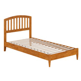 AFI, Quincy Twin XL Solid Wood Low Profile Platform Bed, Light Toffee AFI