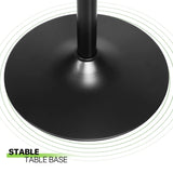 Magshion 31.5" Square Pub Table Height Adjustable 27.6"-36" Cocktail Table with Metal Base MDF Top Non-Rotatable for Dining Bistro Café Home Bar, Black Magshion