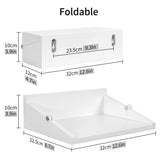 SUMGAR Floating Nightstand White Modern Bedside Table Organiser Fully Assembled Shelf Small Spaces Wall Mounted Storage Wood Furniture for Bedroom Home Decor 13 Inch Wide SUMGAR