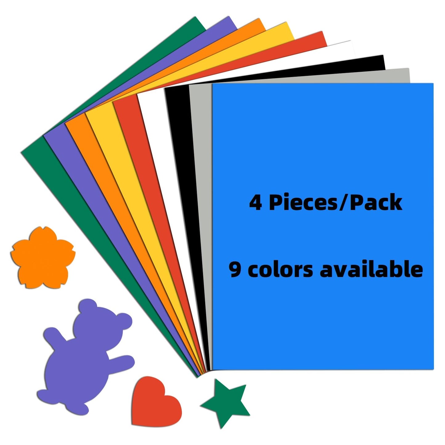 4 Pieces Orange Magnetic Sheets,Color Vinyl Sheets Magnets,8.5X11 Colored DIY Automotive Bumper Sticker