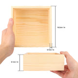 IHDYPPEW 10 Pack 6 x 6 Inches Unfinished Wooden Boxes, Small Unfinished Square Wood Box Bulk, Small Wooden Box for DIY, Jewelry Storage, Home Decor, Succulent Plant Pot IHDYPPEW