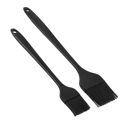 Black Silicone Basting Brush for Cooking Heat Resistant Pastry Brush for Kitchen BBQ Baking Oil and Egg Wash Durable One Piece Design BPA Free Dishwasher Safe