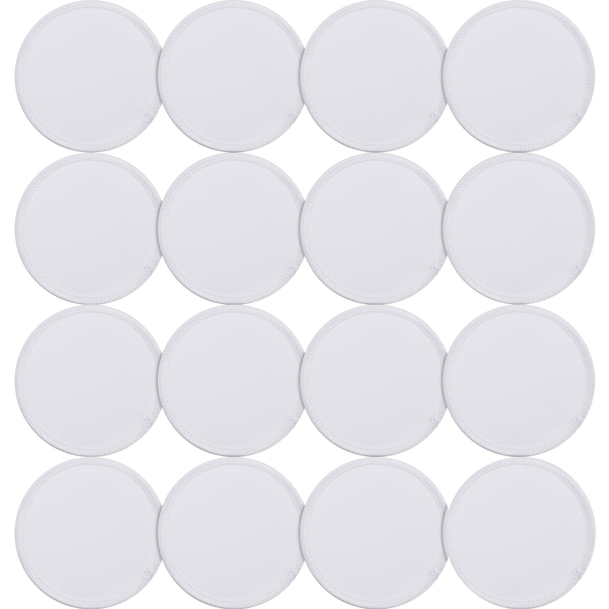 Waydress 16 Pieces Sublimation Hat Patch Fabric Iron-on Circular Blanks Patch for Clothes Uniforms Backpacks Crafts or Other Objects(White Border) Waydress