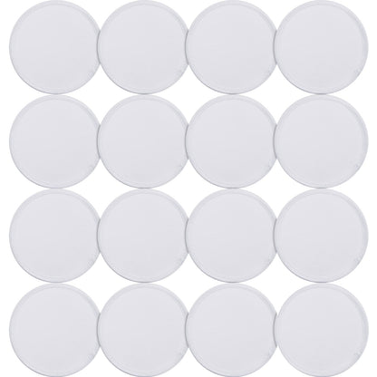 Waydress 16 Pieces Sublimation Hat Patch Fabric Iron-on Circular Blanks Patch for Clothes Uniforms Backpacks Crafts or Other Objects(White Border)