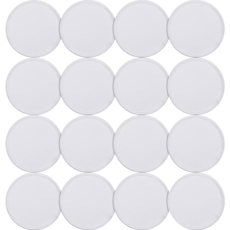 Waydress 16 Pieces Sublimation Hat Patch Fabric Iron-on Circular Blanks Patch for Clothes Uniforms Backpacks Crafts or Other Objects(White Border) Waydress