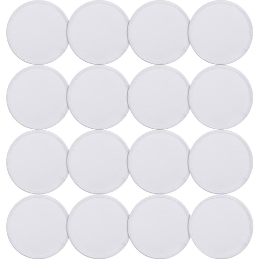 Waydress 16 Pieces Sublimation Hat Patch Fabric Iron-on Circular Blanks Patch for Clothes Uniforms Backpacks Crafts or Other Objects(White Border)