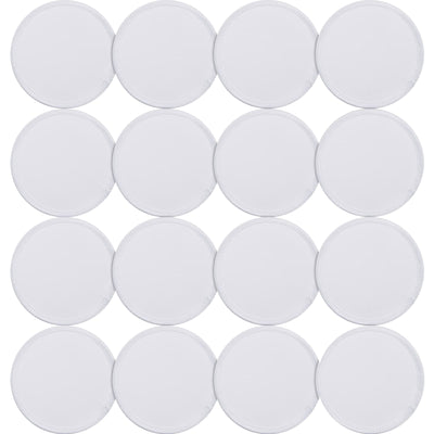 Waydress 16 Pieces Sublimation Hat Patch Fabric Iron-on Circular Blanks Patch for Clothes Uniforms Backpacks Crafts or Other Objects(White Border)