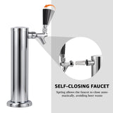 Hilangsan Draft Beer Faucet Beer Line Shank Kit Kegerator Parts Beer Tower Dispenser Replacement Set Self-Closing Beer Tap Wrench I.D.3/16” Beer Tubing 1/4”Keg Coupler Barb Cleaning Brush Tap Cover Hilangsan