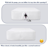 Air Mattress Sheet Set for 16-24 Inch Air Beds Queen Size,Deep Pocket Fitted Sheet with Inflation Opening,Soft & Breathable, for Guests, Camping, RVs, Includes Pillowcase Flat Sheet Fitted Sheet,White Antranfour