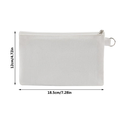 OKBA 30 pcs Sublimation Blanks Makeup Bags Bulk,canvas White Bag,polyester tote bags for sublimation DIY Craft