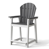 OTSUN Tall Adirondack Chairs, Outdoor Balcony Chair, Patio Bar Stool Chair with Widened Arms, High Back, Footrest, 400lbs, All-Weather Bar Height Chair for Garden, Yard, Backyard OTSUN