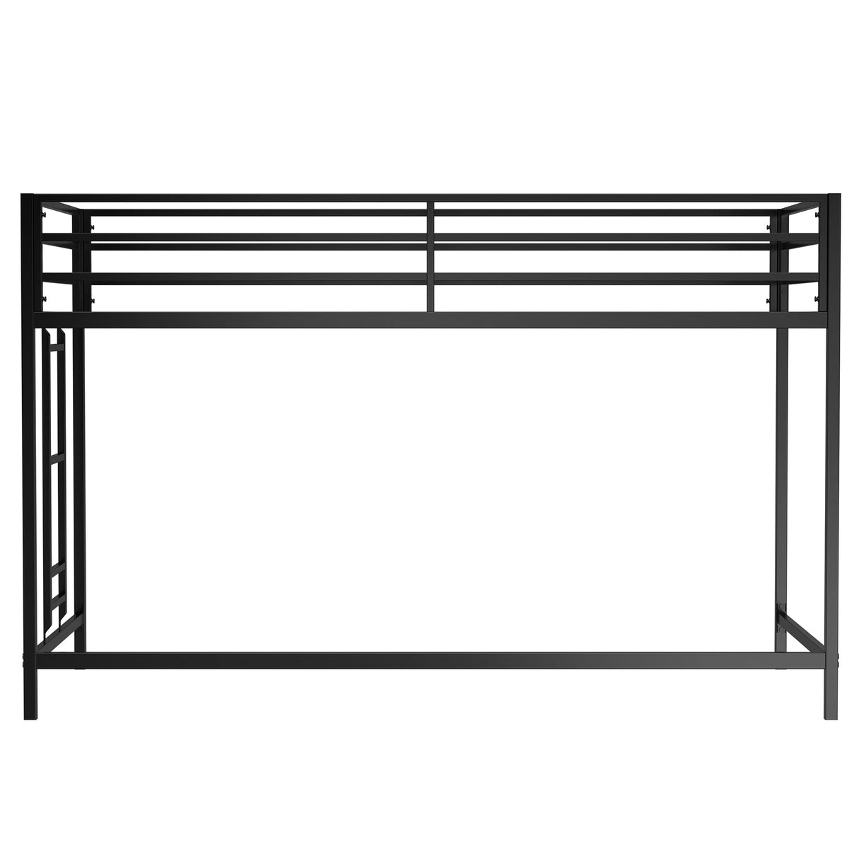Twin Size Low Loft Bed for Kids,Kids Loft Bed Twin Size,Metal Loft Bed Frame for Boys Girls,Junior Low Loft Bed,Black Bellemave