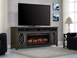 ClassicFlame Heathrow 76" Infrared Electric Fireplace Entertainment Center & 42" Firebox - Tifton Oak, 42MMS6342-O131 & 42II042FGT ClassicFlame