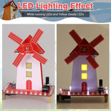 DIY Windmill Solder Practice Kit for Beginners, Soldering Practice Kit with LED Flashing Light & Adjustable Rotation Speed for Students Soldering Training, School STEM Education Project IS