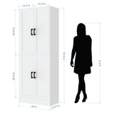 DIYART White Kitchen Pantry Cabinet, 71" Tall Kitchen Storage Cabinet with Doors, Freestanding Wooden Storage Cabinet for Kitchen, Dining Room, Hallway DIYART