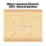 BAOMKONG Versatile Bamboo Storage Cabinet with Louvered Doors & Open Shelf - Ideal for Bathroom, Living Room, or Entryway BAOMKONG