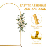 yumiaohe 7.2FT Metal Wedding Balloon Arch Stand Gold Stable Backdrop Stand Arch Frame for Birthday Party Bridal Baby Shower Christmas Ceremony Decoration yumiaohe