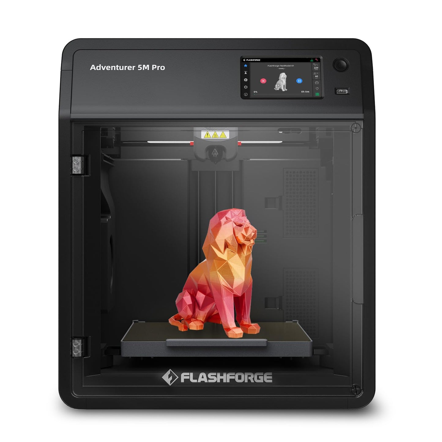 Flashforge Adventurer 5M Pro 3D Printer with Extra 1KG HS PLA Orange Filament - WoodArtSupply