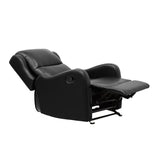 Lexicon Manual Glider Recliner Chair, Reclining Sofa Chair, Home Theater Seating, Manual Glider Recliner for Living Room/Office/Apartment, Easy Assembly, Black Faux Leather Lexicon