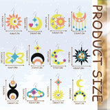 beinkmake 12 Pairs Celestial Sun Moon Star Diamond Painted Earrings 5D Earring Making Kit Fantasy Vintage Jewelry DIY Diamond Art Earring Kit for Adults Craft Unique Handmade Gifts beinkmake