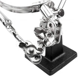 Helping Hands Magnifier Stand with Dual Alligator Clips Adjustable – FEITA 5X Magnifying Glass Perfect for Soldering, Crafting, Hobby, Micro Objects FEITA