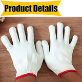 NRDBEEEC Hand Working Gloves Safety Grip Protection Work Gloves Men Women BBQ Thick Cotton (Pack of 6 Pairs) NRDBEEEC