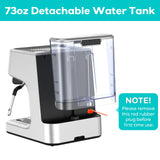 CASABREWS Espresso Machine with LCD Display, Powerful Milk Frother and Customizable Brewing Temperature, Provides Barista-Level Lattes and Cappuccinos CASABREWS