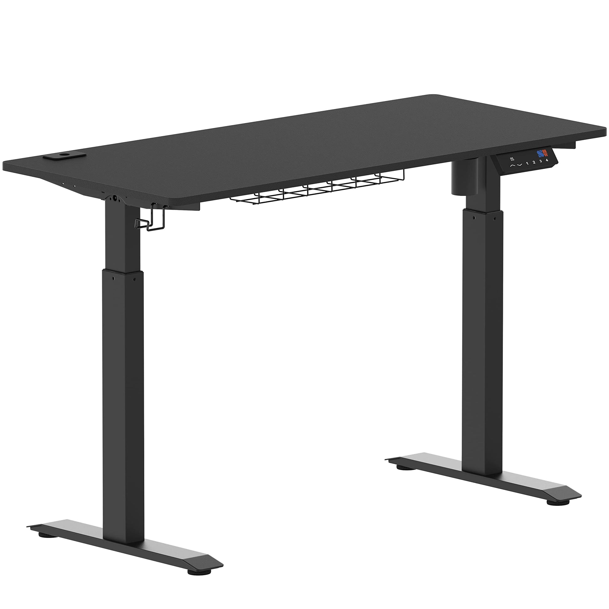 SHW Memory Preset Electric Height Adjustable Standing Desk, 48 x 24 Inches, Black - WoodArtSupply