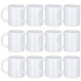 DANALLAN Sublimation Mugs, Premium Coffee Mugs Set of 12 White Ceramic Sublimation Cups 11 oz Christmas Coffee Mug for Soup Tea Milk Latte Hot Chocolate DANALLAN