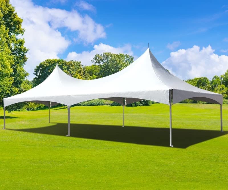 TENTANDTABLE 20-Foot by 40-Foot White High Peak Frame Style Party Tent for Weddings, Graduations, and Events - WoodArtSupply