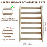 S-Shape Sauna Backrest Infrared Sauna Accessories, Natural Wood Finish Hemlock Sauna Chair with Wide Back Releases Pressure, No Painting Non-Toxic 26"x17" Fulocseny