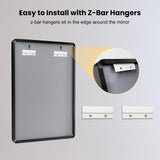 LOAAO 72X32 Inch Black Metal Framed Bathroom Mirror for Wall, Matte Black Bathroom Vanity Mirror Farmhouse, Large Rounded Rectangle Mirror, Anti-Rust, Shatter-Proof, Hangs Horizontally or Vertically LOAAO