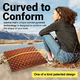 Premium Mahogany Wood Acupressure Mat for Pain Relief, Neuroplasticity and Relaxation | Made in USA, 9.5” W x 11” L x 1.5” H ACUWISE