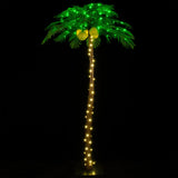 Tybeeu 7ft Lighted Palm Tree with Glowing Coconuts - Dimmable, UL Certified, Waterproof - Ideal for Indoor and Outdoor Decoration TYBEEU