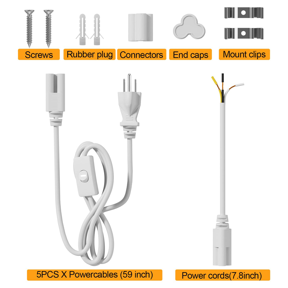 ONLYLUX 8ft LED Shop Light - 90W 12000lm 5000K, 8 Foot Led Shop Light Fixture, V Shape Bulbs for Garage, 8 ft Led Lights, Plug and Play (10 Pack) ONLYLUX