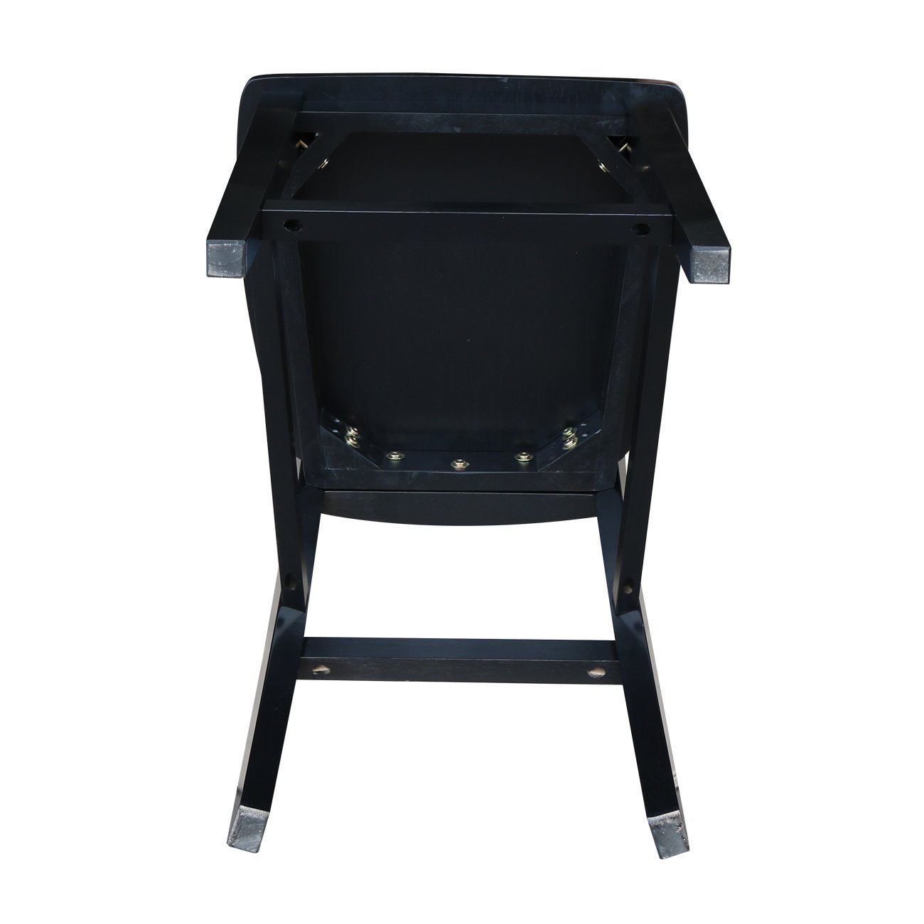 IC International Concepts International Concepts San Remo Counter Height, 24-Inch, Black Finish Stool - WoodArtSupply