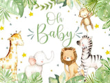 DVWIVGY 5D Diamond Painting Kits, Baby Shower Oh Baby Jungle Animals Diamond Art Kits for Kids, Animal Diamond Painting for Home Wall Decor 12 x 16 inch DVWIVGY
