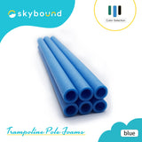 SkyBound Replacement Trampoline Enclosure Foam - Trampolines Poles Cover - Protective Poles Cover Tube Set for Safety Protection - Set of 12 - Variety of Colors and Sizes Blue SkyBound