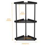 Jesginboo 3 Tier Bathroom Counter Organizer, Vanity Organizer Corner Shelf, Skincare, Makeup Countertop Organizers, Kitchen, Bathroom Counter Storage, Black Jesginboo
