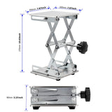 2 Pack 8 x 8 Inch Lab Scissor Jack, Stainless Steel Lab Lift Stand Table, Lab Jack Lift Platform, Expandable from 80mm to 270mm MUKCHAP