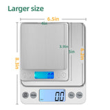 KUBEI Upgraded Larger Size Digital Food Scale Weight Grams and OZ, 5kg/0.1g Kitchen Scale for Cooking Baking, High Precision Electronic Scale with LCD Display KUBEI