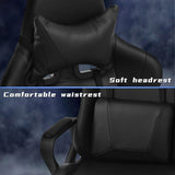 High-Back Racing Office Gaming Chair with Lumbar Support - Ergonomic Executive Reclining PC Desk Chair for Adults - PU Leather Swivel Rolling Chair RROCOSIA