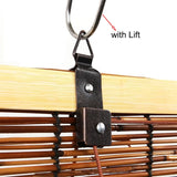 26" 34" 36" 40" 42" 46" 48" 54" 60" 66" 72" Wide, Blackout Bamboo Roll Up Shade For Outdoor Patio Privacy, Bamboo Roller Blind With Lift, Cordless Bamboo Roman Window Curtain For Balconies(28"W x 72"H ZXBMYLV