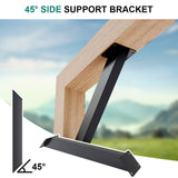 Kinchoix 45° Angle Support Brackets 8 PC 45-Degree Angle Corner Braces Inside Joint for Wood Post and Beam Desk Edge Pergola Gazebo DIY Kit Kinchoix