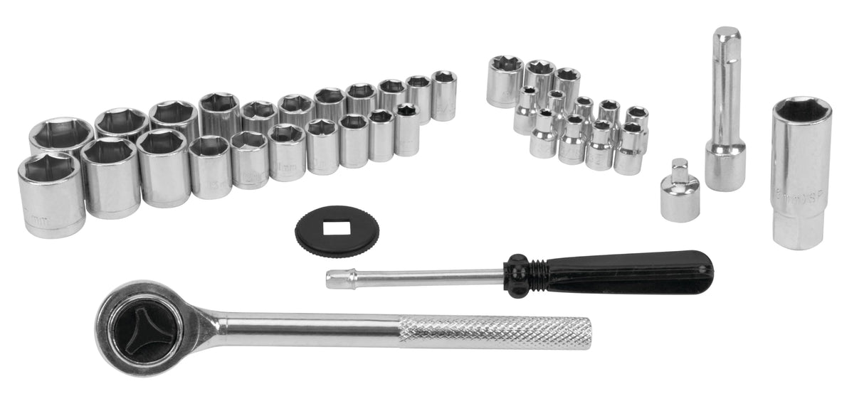 Performance Tool W1173 SAE/Metric 40-Piece SAE and Metric Socket Set, 1/4-Inch & 3/8-Inch Drive Performance Tool