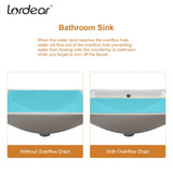 Lordear Rectangular Undermount Bathroom Sink 21x14 inch White Rectangle Bathroom Sink Undermount White Porcelain Ceramic Lavatory Bathroom Vanity Sink with Overflow Lordear