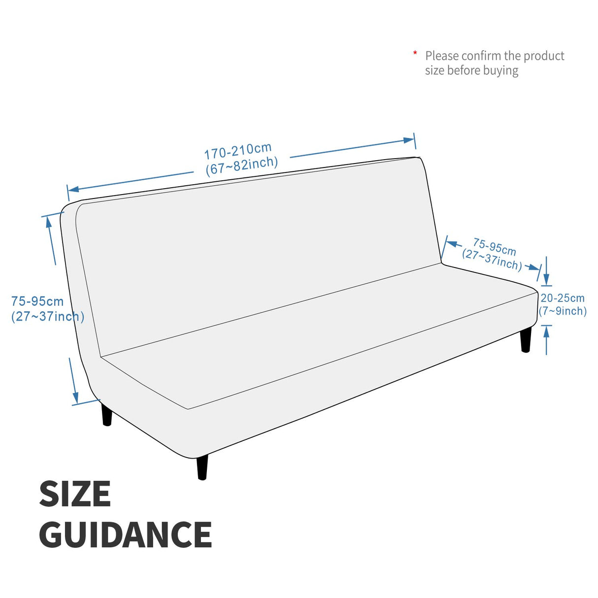 MAXIJIN Velvet Futon Cover Stretch Futon Slip Cover Full Size Futon Mattress Cover Armless Sofa Bed Plush Futon Couch Cover with Elastic Bottom (Futon, White) MAXIJIN